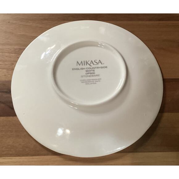 Set of 4 Mikasa English Countryside White 6 1/2" Saucer Plates - Picture 8 of 8